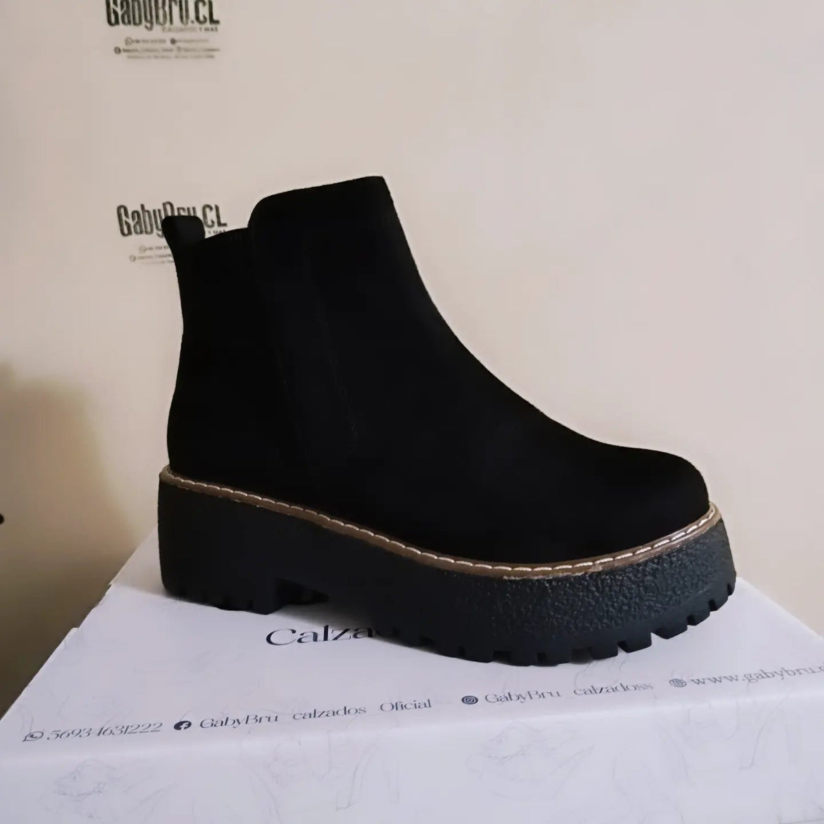 Botin de mujer negro (BA40.N) - Gabybru Calzados