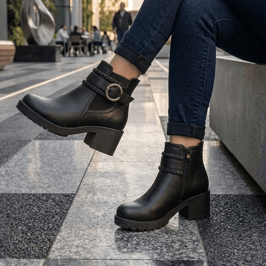 Botin de Mujer Negro (BA42.Ec) - Gabybru Calzados