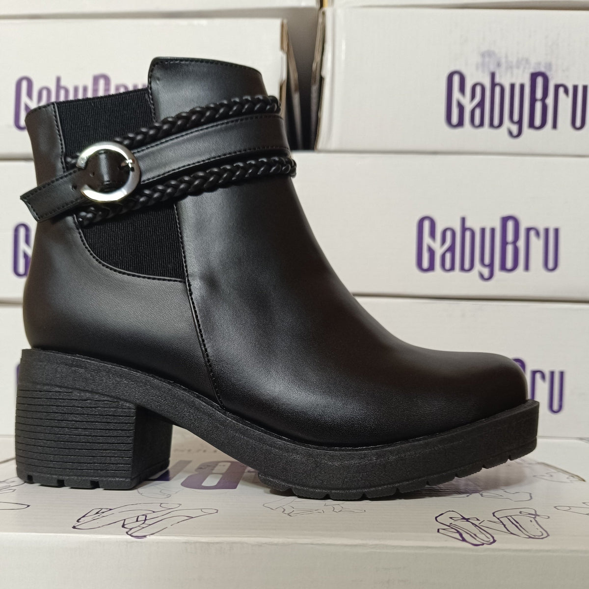 Botin de Mujer Negro (BA42.Ec) - Gabybru Calzados