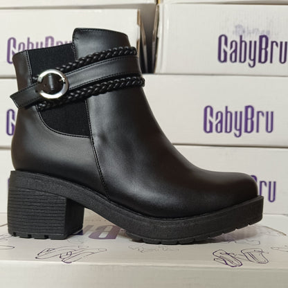 Botin de Mujer Negro (BA42.Ec) - Gabybru Calzados