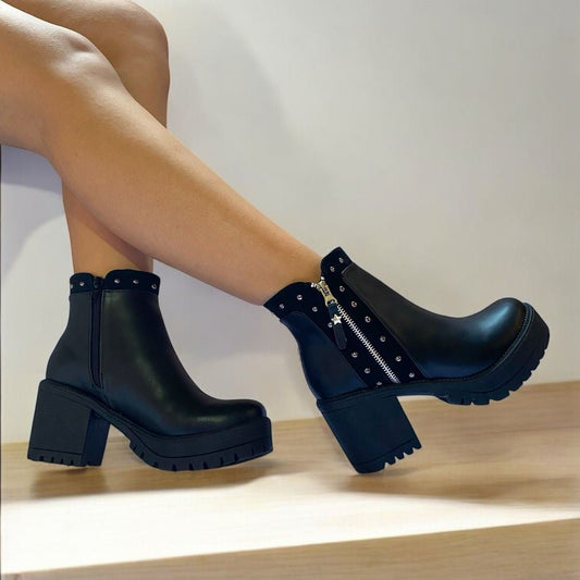 Botin de mujer negro (BA44.N) - Gabybru Calzados