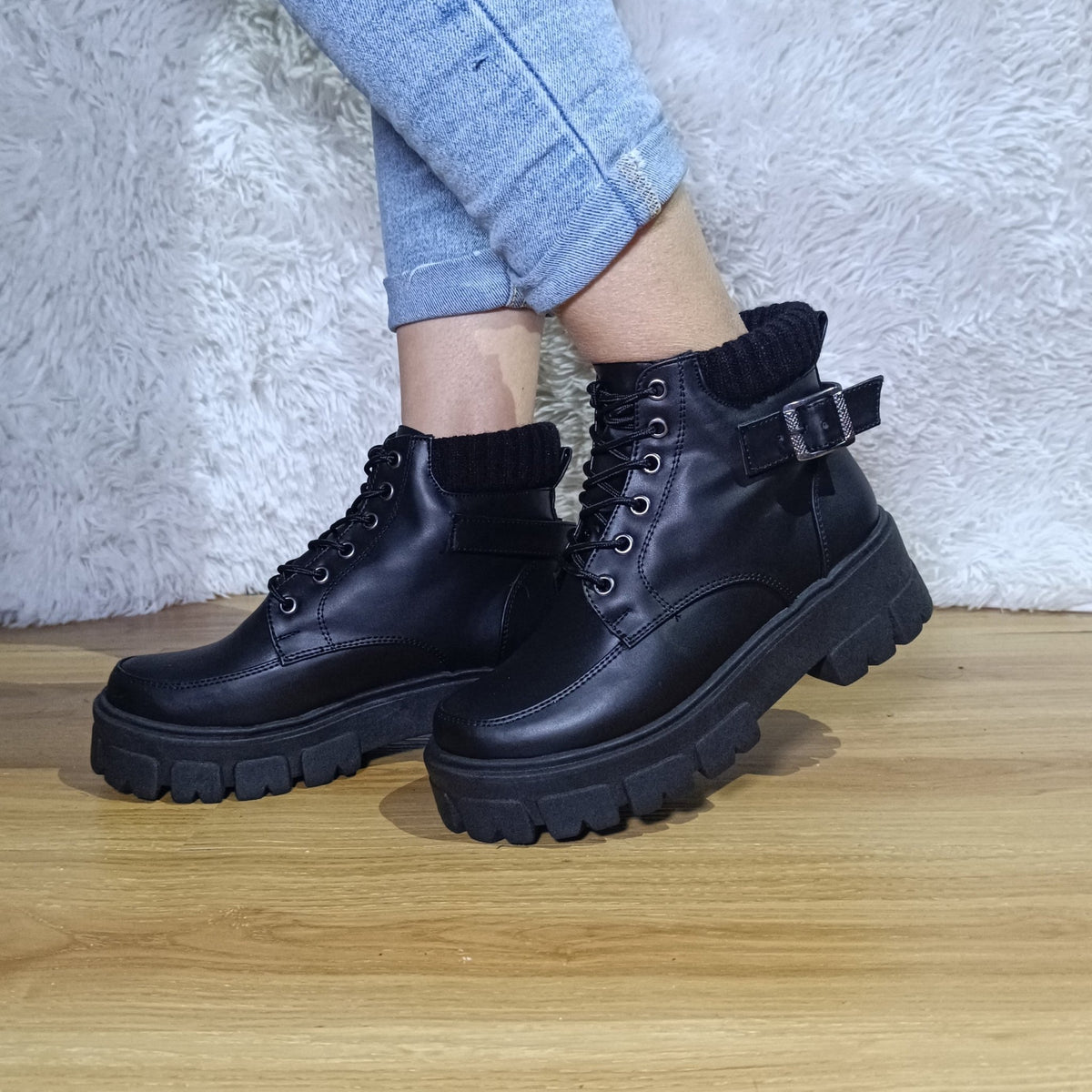 Botin de Mujer Negro (BA54.Ec) - Gabybru Calzados