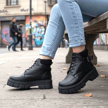 Botin de Mujer Negro (BA54.Ec) - Gabybru Calzados