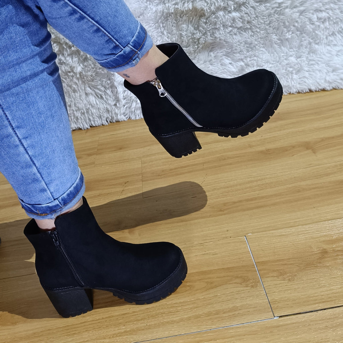 Botin de mujer negro (BA75.N) - Gabybru Calzados