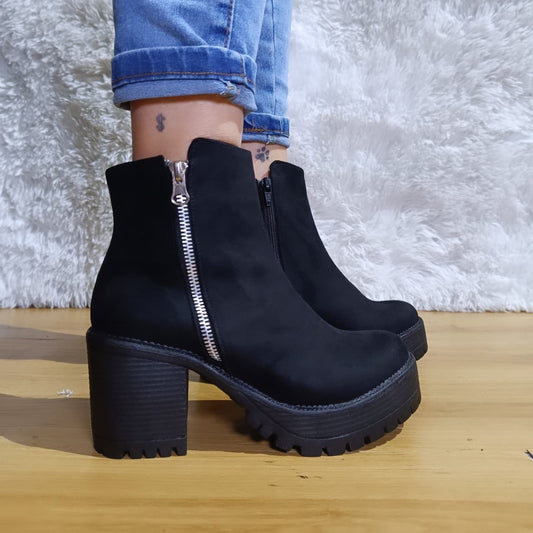 Botin de mujer negro (BA75.N) - Gabybru Calzados