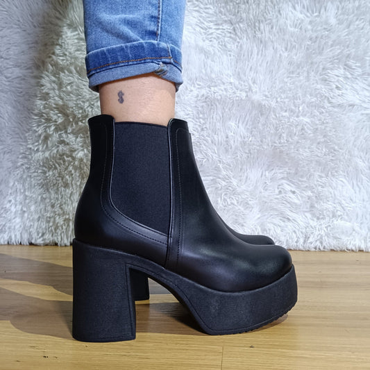 Botin de mujer negro (BA76.N) - Gabybru Calzados