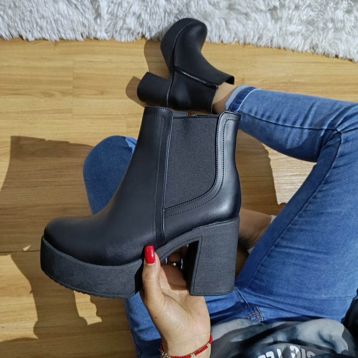 Botin de mujer negro (BA76.N) - Gabybru Calzados