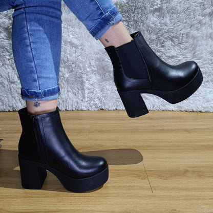 Botin de mujer negro (BA76.N) - Gabybru Calzados