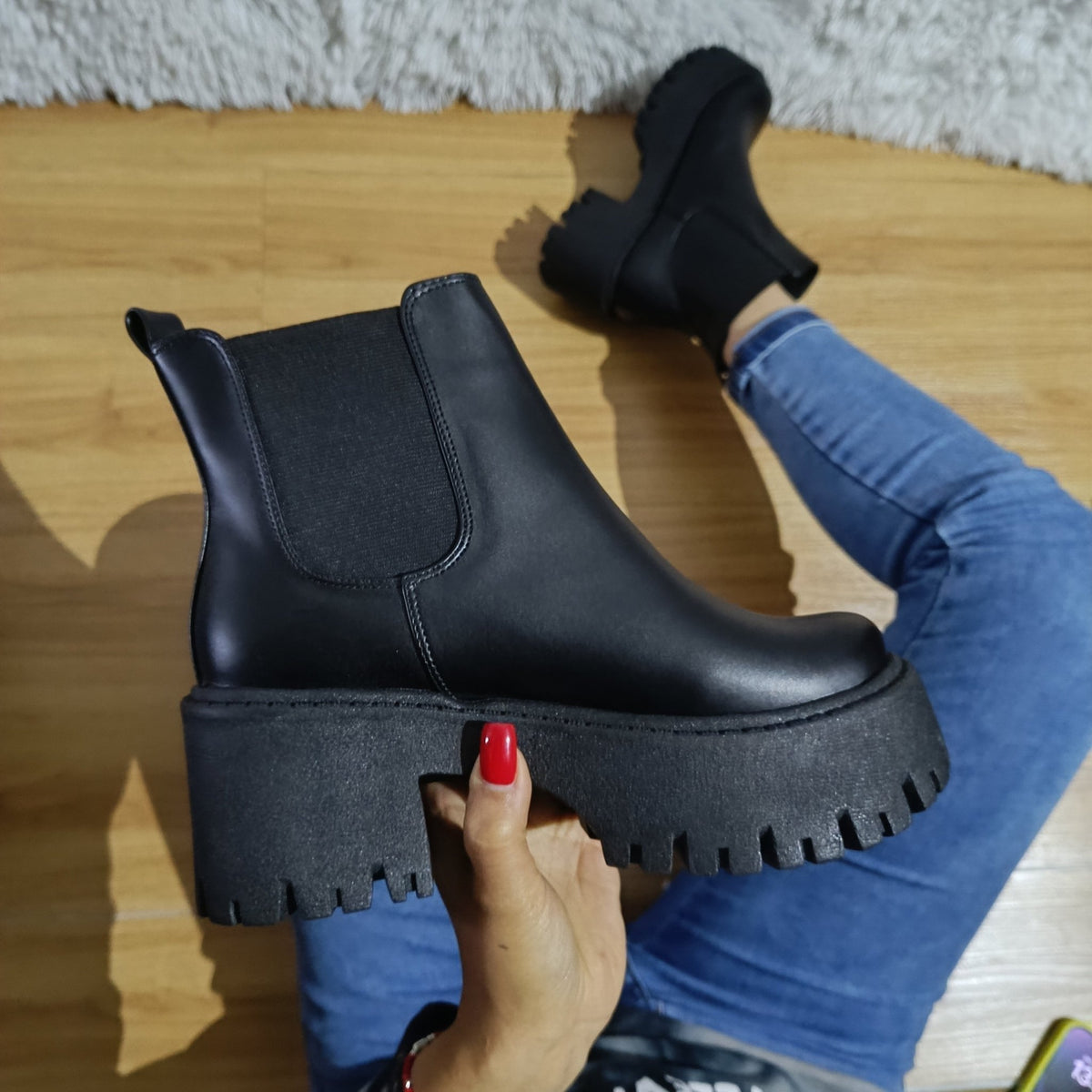 Botin de mujer Negro (BA82.E) - Gabybru Calzados