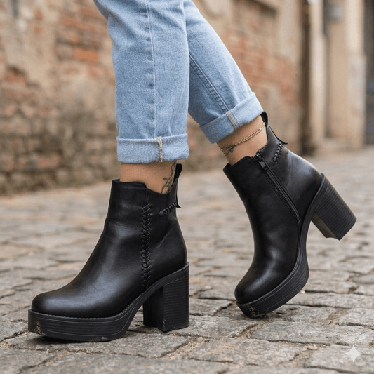 Botin de mujer Negro (BA83.N) - Gabybru Calzados
