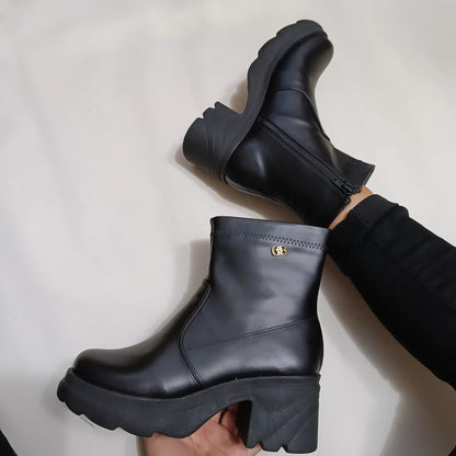 Botin de Mujer negro caña alta(BA34.N) - Gabybru Calzados