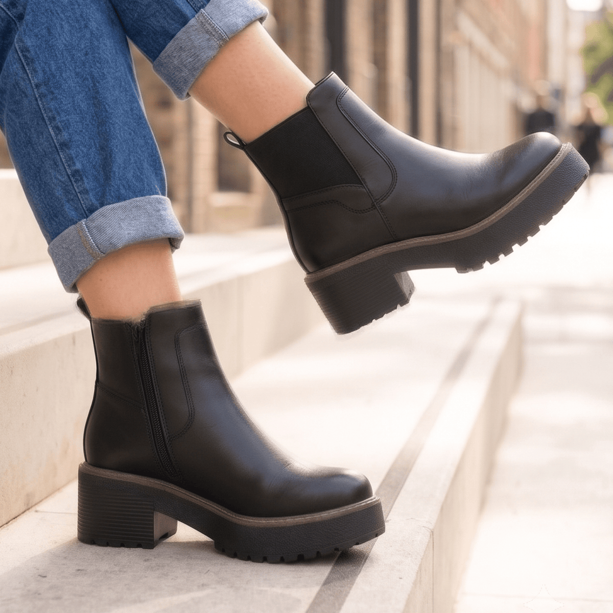 Botin De Mujer Negro Eco (BA131.E) - Gabybru Calzados