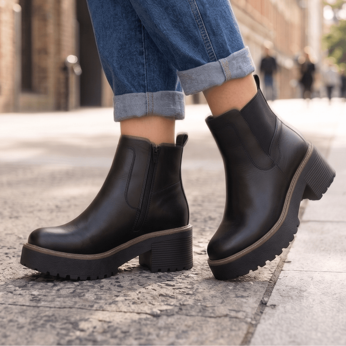 Botin De Mujer Negro Eco (BA131.E) - Gabybru Calzados