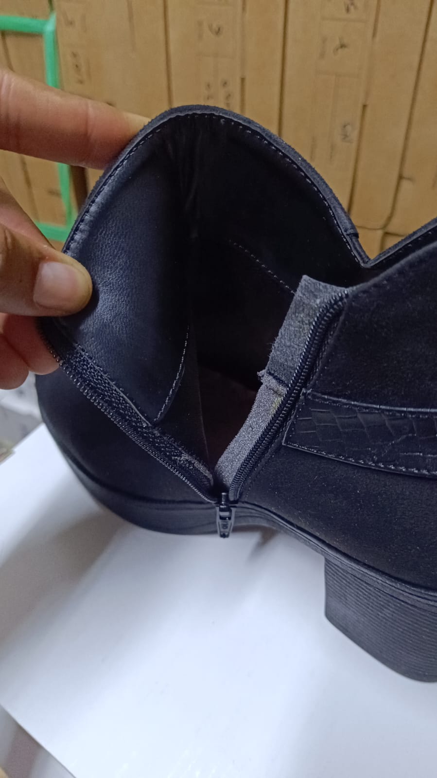 Botin De Mujer negro gamuza (BA111.N) - Gabybru Calzados