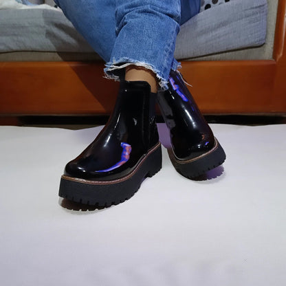 Botin de mujer Negro mujer Charol (BA40.H) - Gabybru Calzados