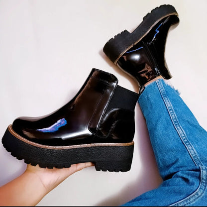 Botin de mujer Negro mujer Charol (BA40.H) - Gabybru Calzados