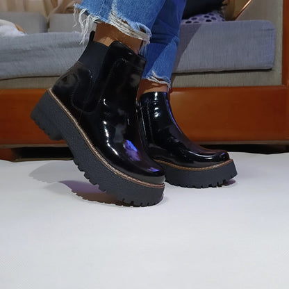 Botin de mujer Negro mujer Charol (BA40.H) - Gabybru Calzados