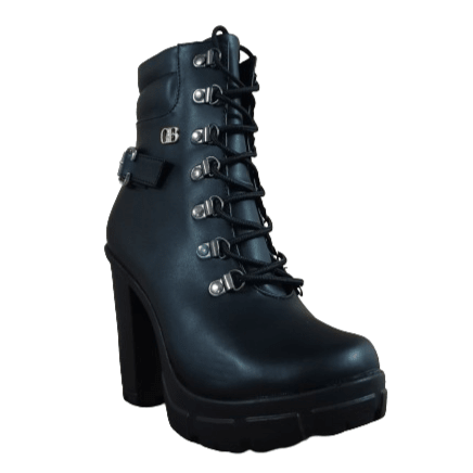 Botin de Mujer Negro Taco Alto (TC2.N) - Gabybru Calzados