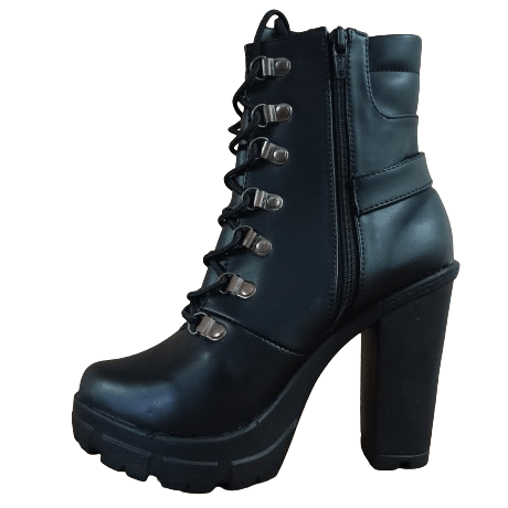Botin de Mujer Negro Taco Alto (TC2.N) - Gabybru Calzados