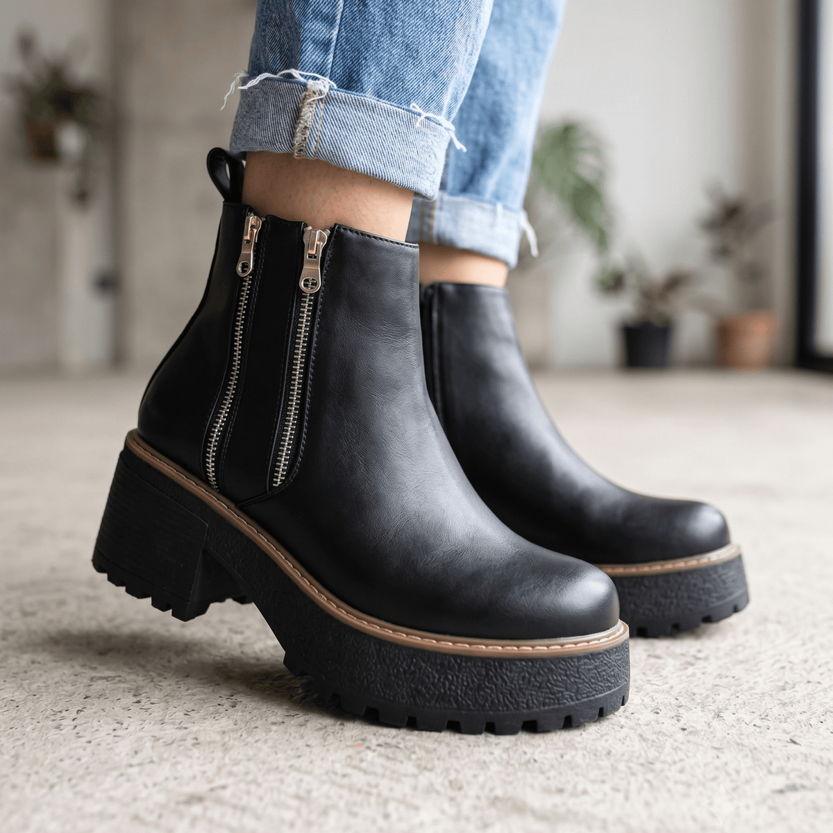 Botin Mujer Negro (BA150.E) - Gabybru Calzados