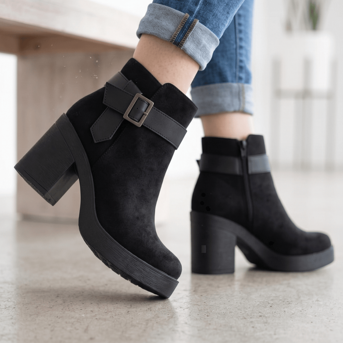 Botin Mujer Negro (BA152.N) - Gabybru Calzados