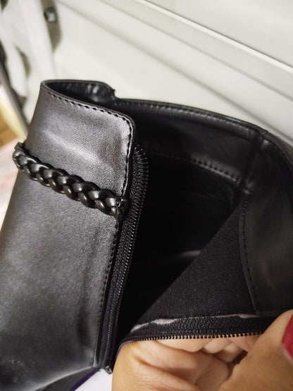 Botines de Mujer Negro Plataforma Taco Cuadrado (BA124.E) - Gabybru Calzados