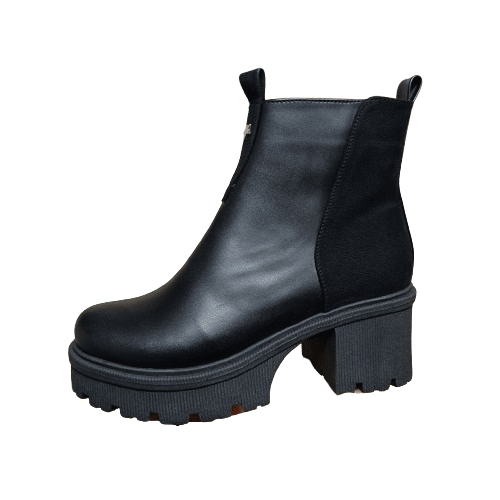 Botines Negros Mujer Plataforma Chunky (BA77.N) - Gabybru Calzados