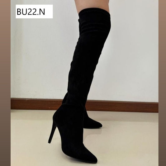 Bucanera de Mujer Taco alto Negro (BU22.N) - Gabybru Calzados