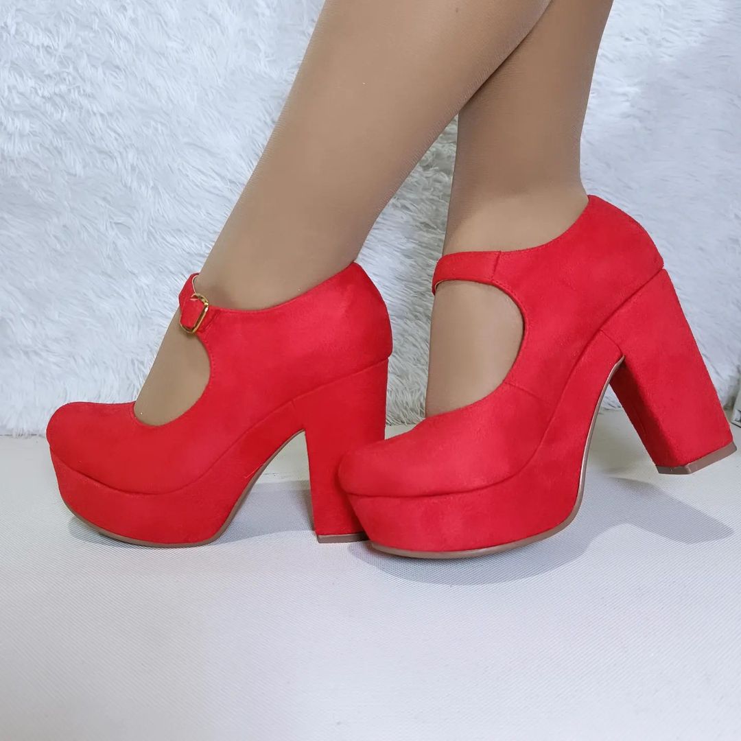 Zapato Abierto Rojo de mujer(SL41.RJ) - Gabybru Calzados