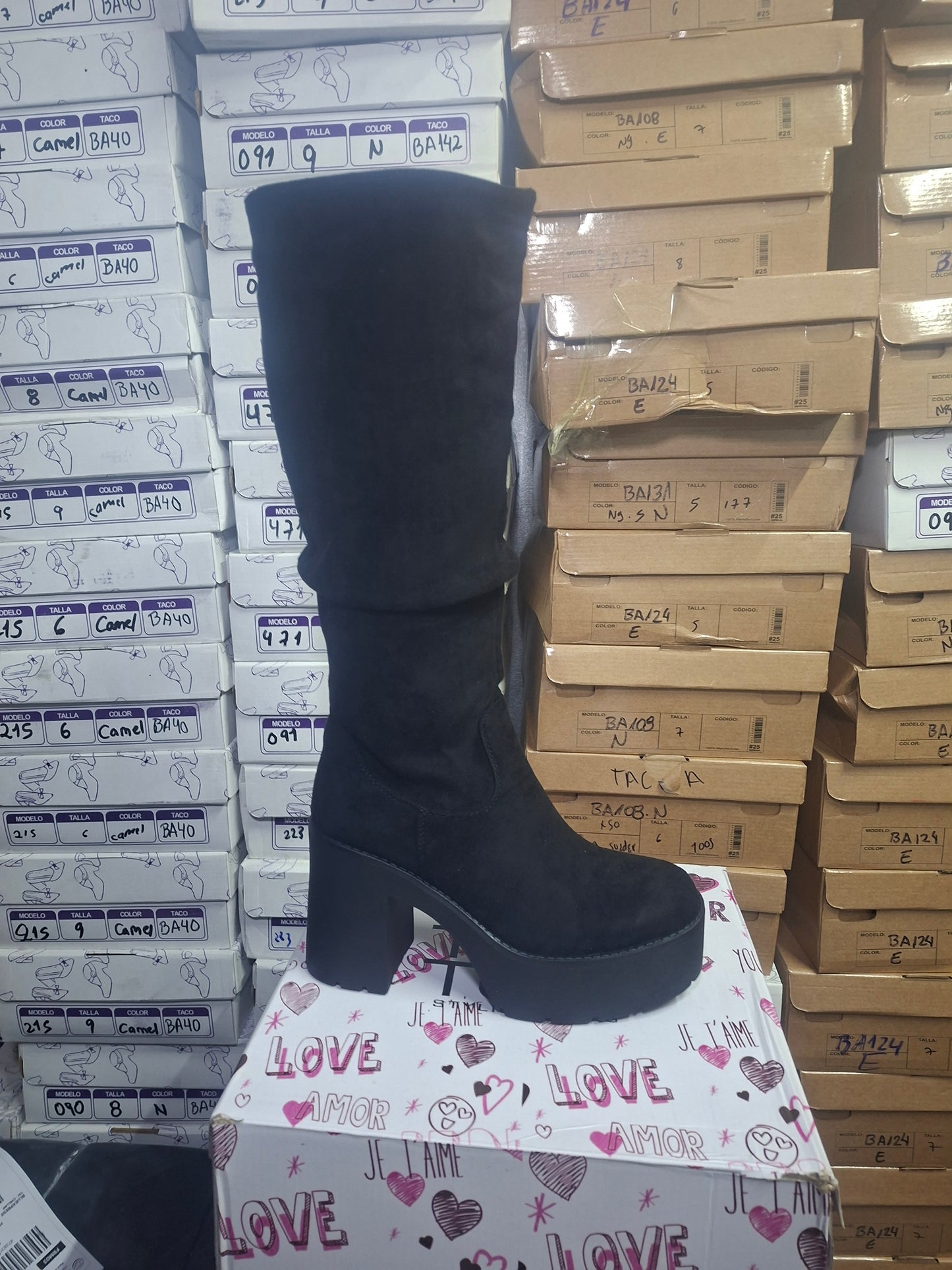 Bota Alta de Mujer Negra (BT36.N)