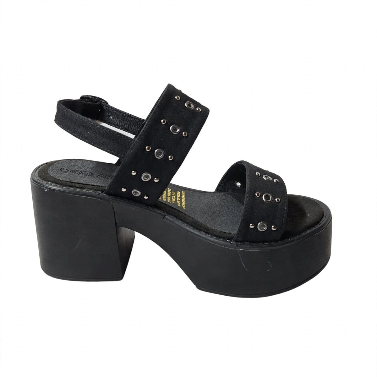 Sandalia de Mujer Negra Alta Plataforma (SL168.N) )