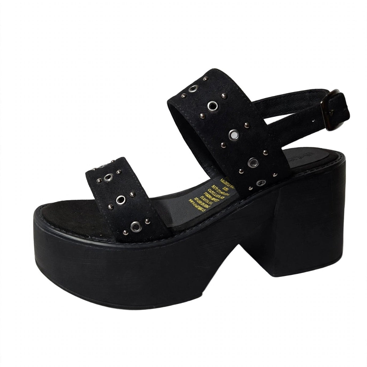 Sandalia de Mujer Negra Alta Plataforma (SL168.N) )