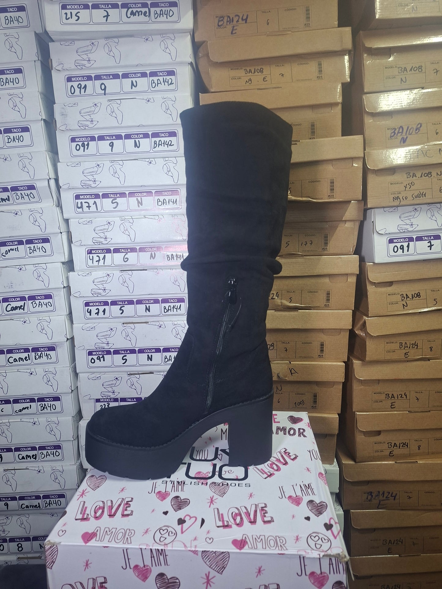 Bota Alta de Mujer Negra (BT36.N)