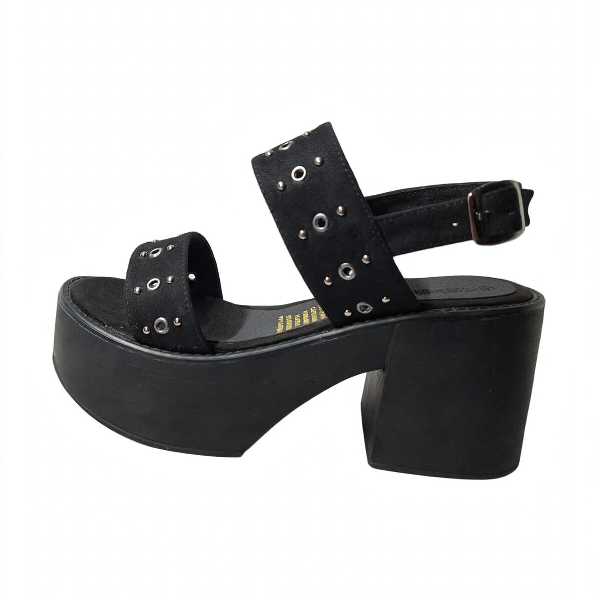 Sandalia de Mujer Negra Alta Plataforma (SL168.N) )