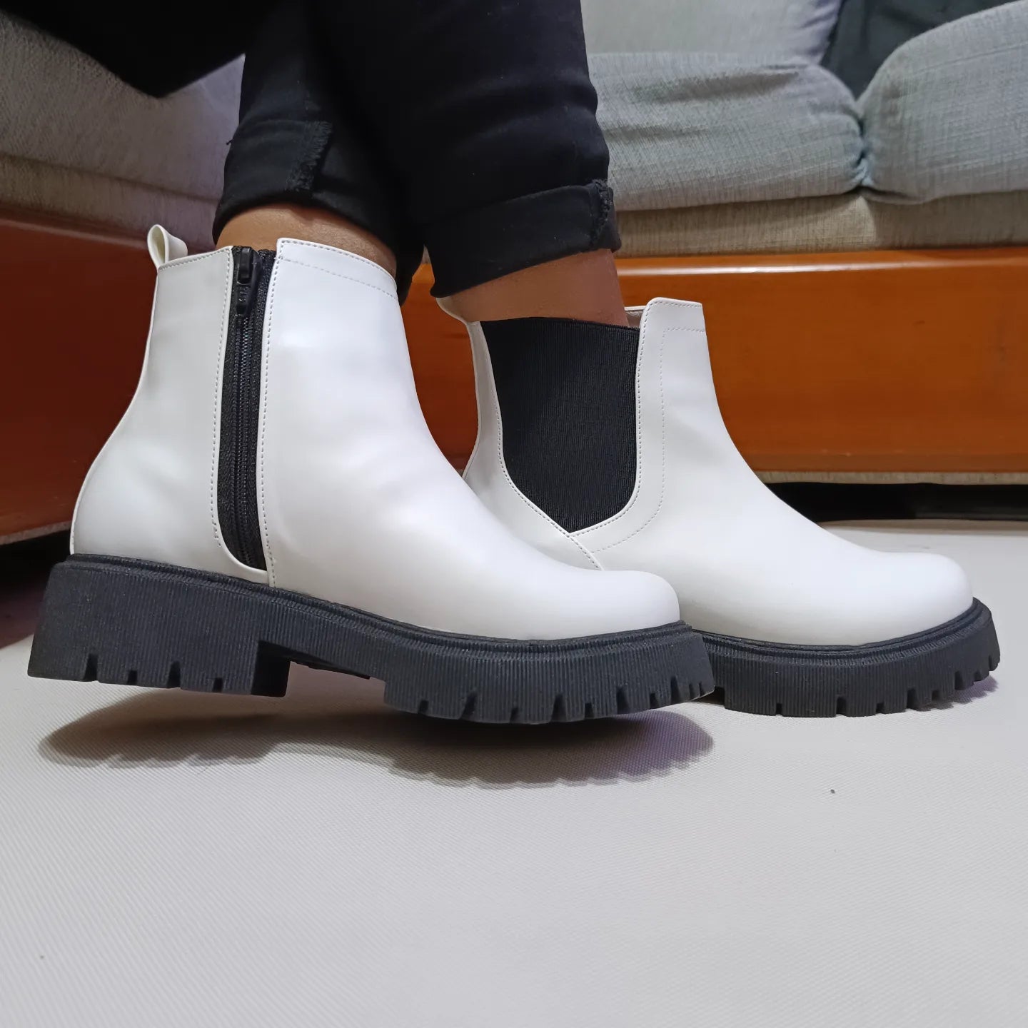 Botines Blancos bajos de Mujer (BA39.BL)