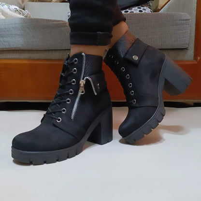 Botin de mujer negro Caña(BA32.N)