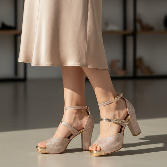 Sandalia Oro Rosa (SL104.OR) - Gabybru Calzados