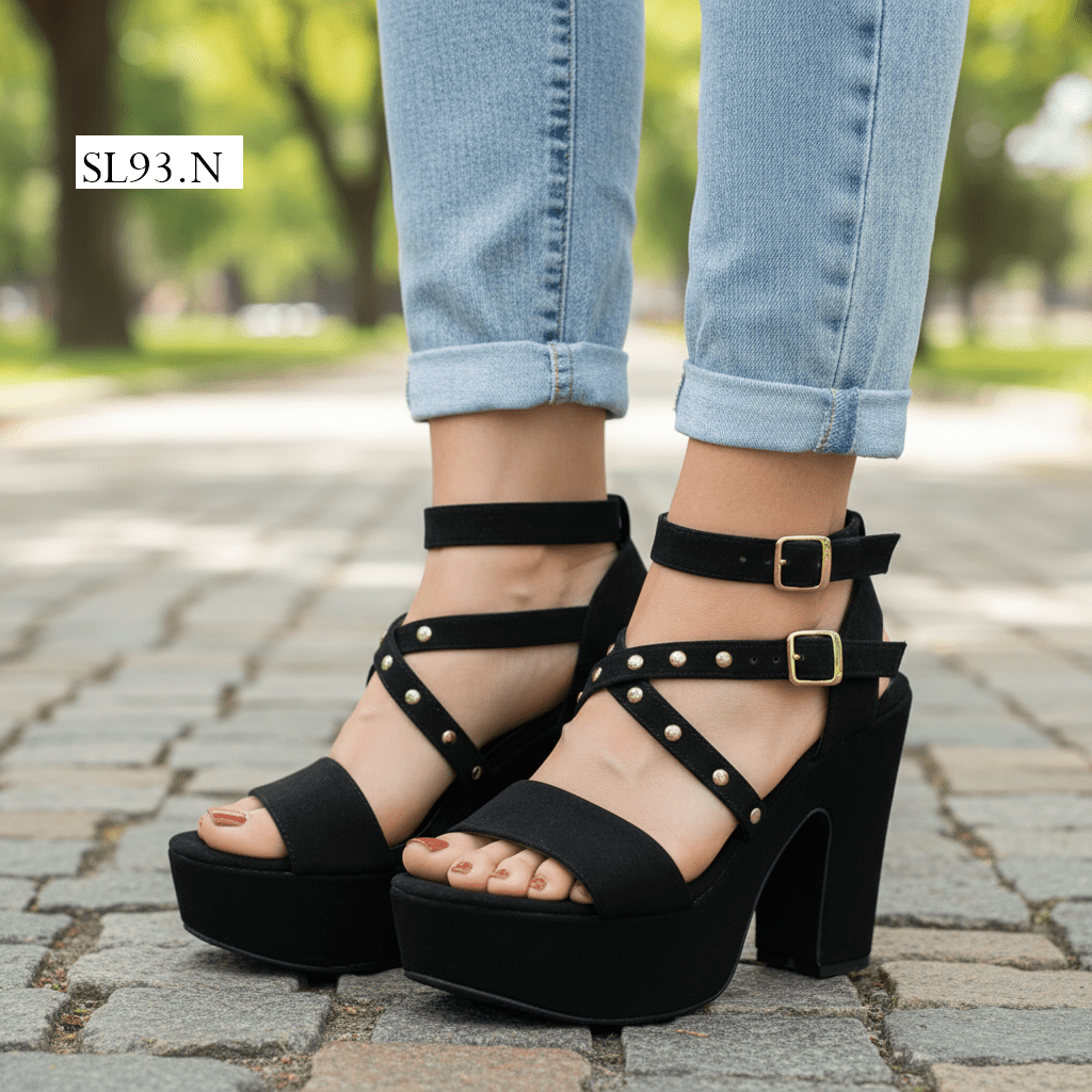 Sandalias Altas Cruzadas (SL93.N) - Gabybru Calzados
