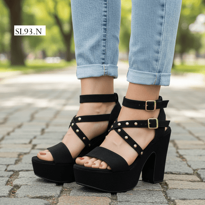 Sandalias Altas Cruzadas (SL93.N) - Gabybru Calzados