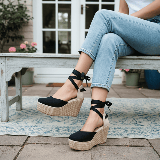Sandalias de Mujer Altas Yute Original (Ñ16.N) - Gabybru Calzados