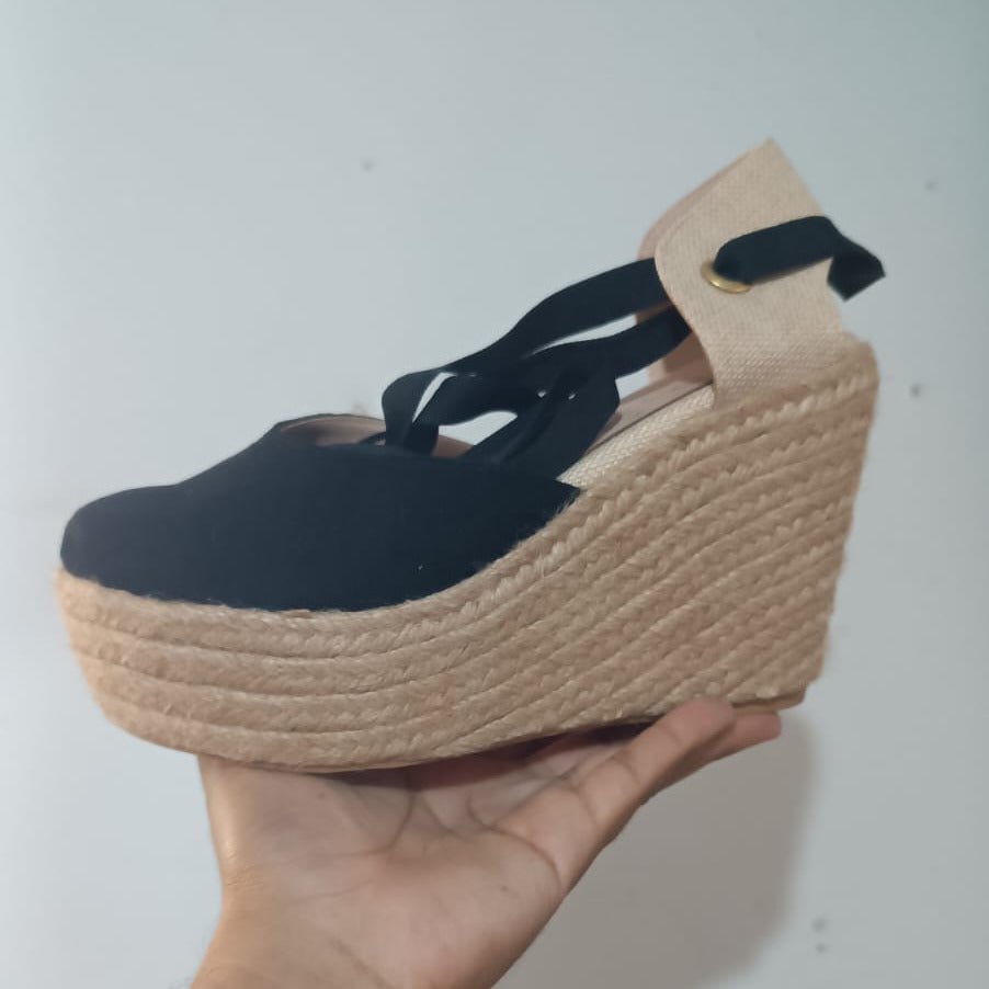 Sandalias de Mujer Altas Yute Original (Ñ16.N) - Gabybru Calzados