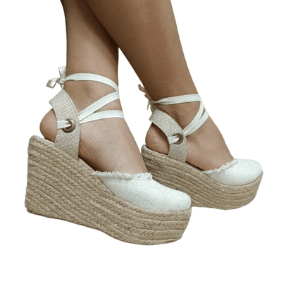 Sandalias de Mujer Altas Yute Original (Ñ16.U) - Gabybru Calzados