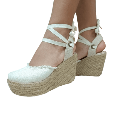 Sandalias de Mujer Altas Yute Original (Ñ16.U) - Gabybru Calzados