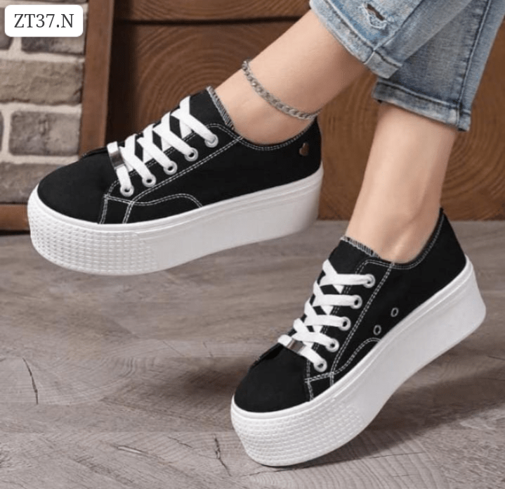 Zapatilla Mujer Negra (ZT37.N) - Gabybru Calzados