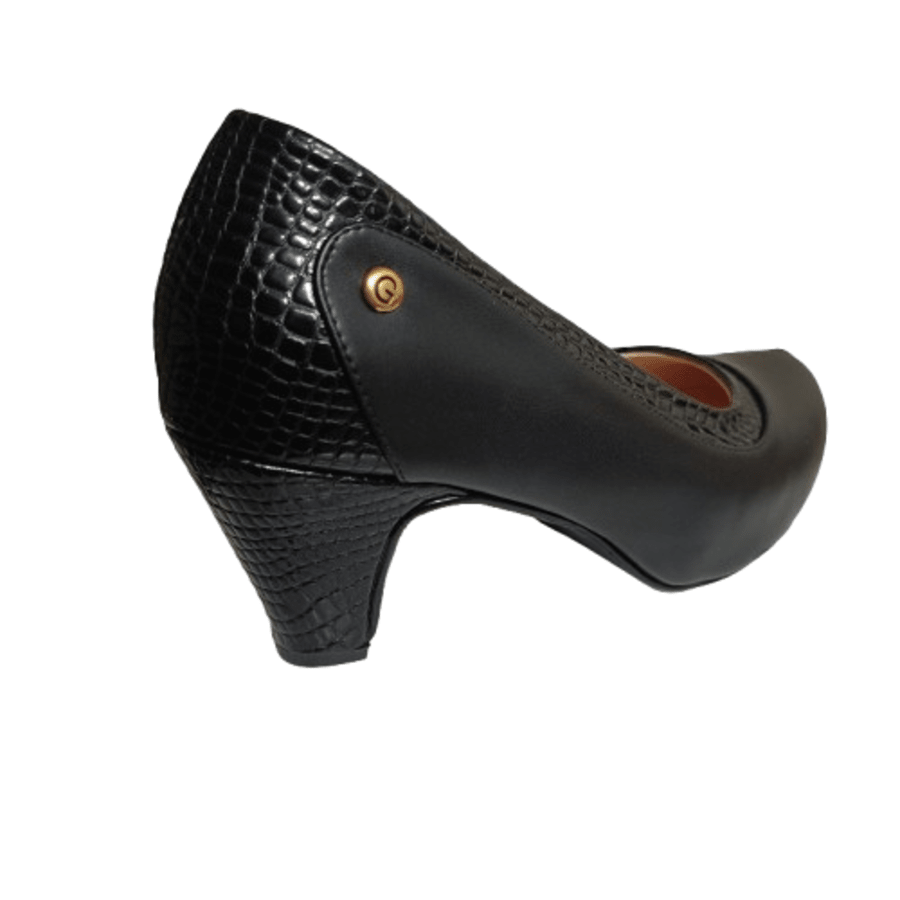 Zapato de muejr negro bajo (E15.N) - Gabybru Calzados