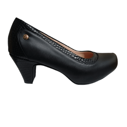 Zapato de muejr negro bajo (E15.N) - Gabybru Calzados