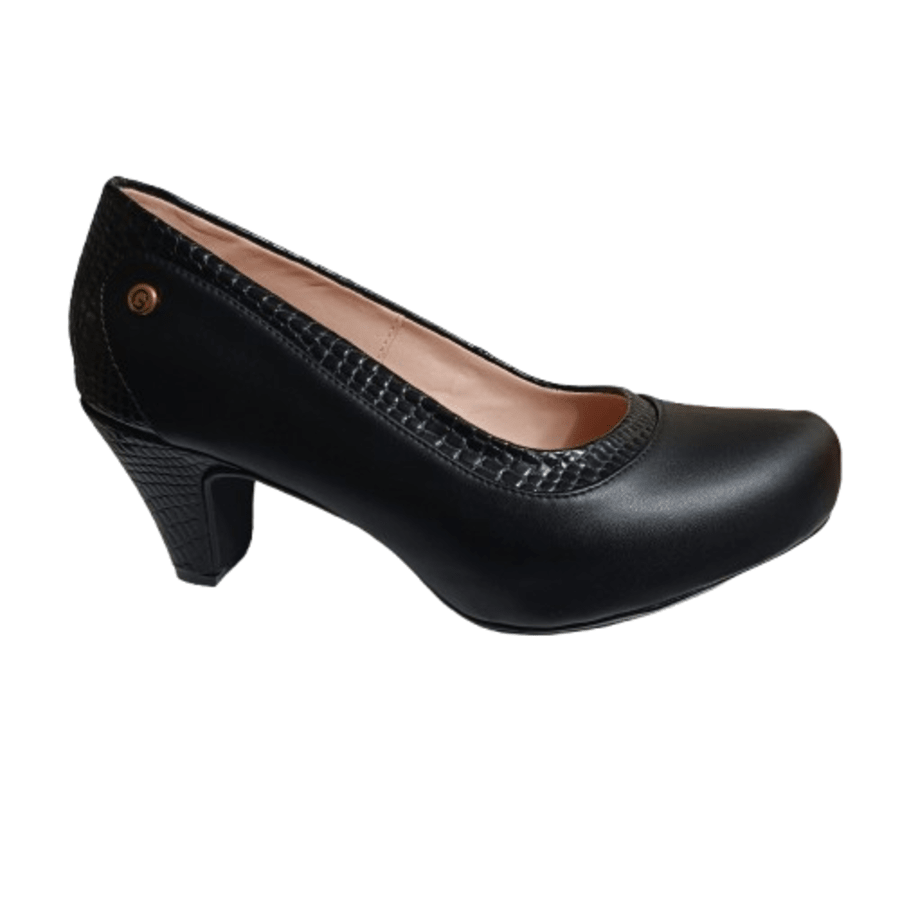 Zapato de muejr negro bajo (E15.N) - Gabybru Calzados