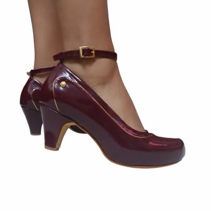 Zapato de mujer Charol vino bajo (H5.V) - Gabybru Calzados