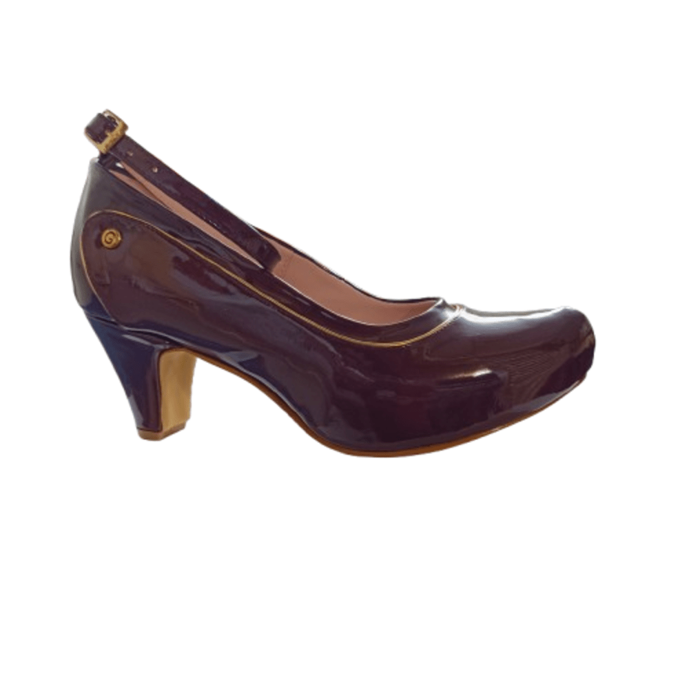 Zapato de mujer Charol vino bajo (H5.V) - Gabybru Calzados