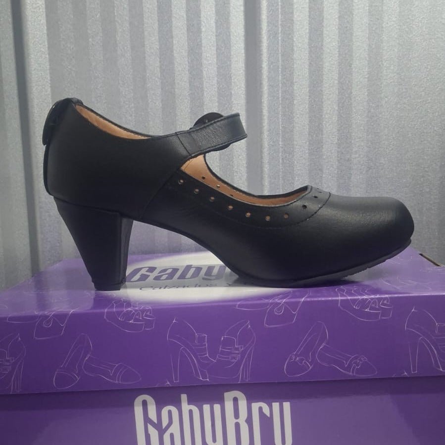 Zapato de Mujer Cueca CUERO (CC126.CU)) - Gabybru Calzados